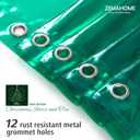 Green Holographic 3D EVA Shower Curtain Liner Glitter Star, 72x72 Premium Light Weight Plastic Bathroom Shower Curtain with Rustproof Metal Grommets for Shower Stall, Bathtubs(No Hooks)