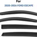 Window Visors Rain Guards for 2020-2026 Ford Escape, Out-Channel Window Vent Wind Deflectors Visors Shades for 20-26 Escape(Not for Active)