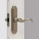 Larson Certified Storm Door M2 Mortise Brushed Nickel Handle Set, Storm Door Handle Replacement with Keyed Deadbolt