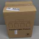 Indoi 4-Light Bathroom Light Fixtures, Matte Black Modern Vanity Lights with Clear Glass Shades, Bathroom Wall Lamp for Mirror Living Room Cabinet Bedroom Porch