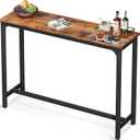 ODK 55 Inch Bar Table, Bar Height Pub Table, Counter Height Bar Table, Rectangular High Top Kitchen & Dining Counter Tables with Sturdy Legs & Easy-to-Clean Top, Indoor use, Rustic Brown