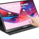 Portable Monitor Touch Screen 15.6'' 1080P USB-C HDMI Computer Display HDR IPS Eye Care Screen 100% sRGB with Smart Cover, Dual Speakers for Laptop PC Mac Phone PS4/5 Xbox Switch