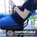 HUTMANG Bleacher Chairs with Back and Cushion,Stadium Seats with Back Support,Portable Bleacher Seat with Should Strap,Folding Comfort Padded Stadium Chairs for Adults Watch All Sport Event(Navt Blue)