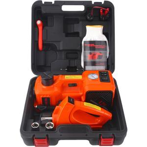 Trihelper Electric Car Jack Set 5 Ton Hydraulic Jack Car Lift Floor Jack with Integrated Tire Pump and Impact Wrench for Sedans SUV MPV Sedan Truck Change Tires Garage Repair