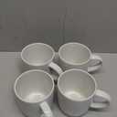 famiware Coffee Mugs for 4, 13 oz Mug Set, Dringking Cup with Handle for Coffee, Tea, Cocoa, Milk, Milkyway serise, White