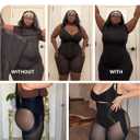 SHAPELLX Fajas Colombianas Shapewear for Women Tummy Control Postpartum Faja Body Shaper Butt Lifting Shorts Bodysuit (Black, XXL)