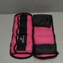 Sportneer Adjustable Ankle Weights Set - 1 Pair (2-10 lbs) Removable Sandbags for Women & Men, Comfortable Neoprene Leg Weights for Walking, Running, Pilates, Yoga, Home Workout & Physical Therapy (Pink)