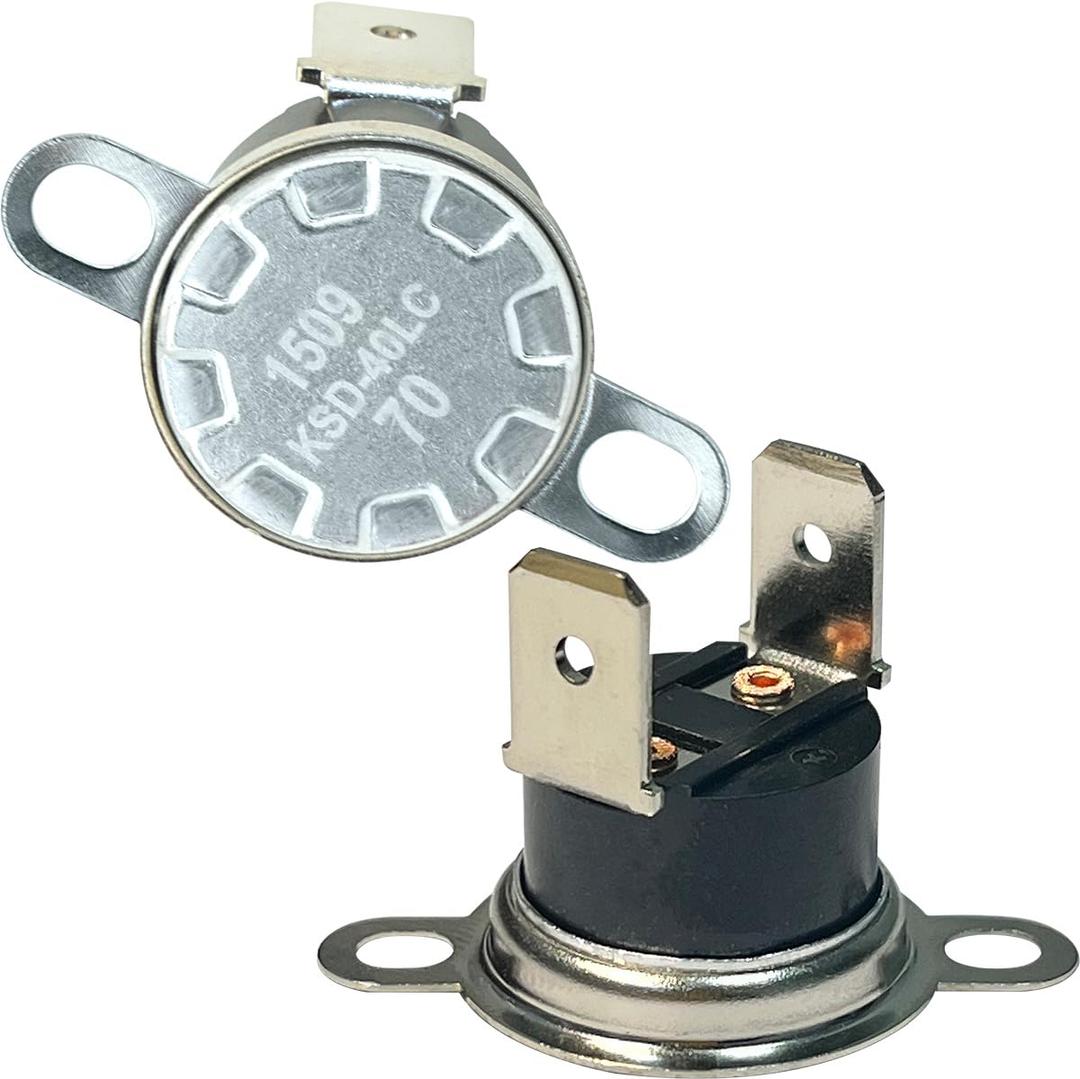 2 Pack DE47-20034A Microwave Thermostat - Normally Open, 70C Close, 40C Open Compatible with Samsung Models Replaces AP4219754, DE47-20117A