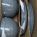 Zak Designs Melamine Dinnerware Set, 12-Piece, Service for 4, American Conventional (Grey)