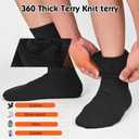 360 Cushioned Thermal Crew Socks Men Women, Thick &Warm Boot Sports Socks Hunting Sking Hiking Home Work Outdoor (L)