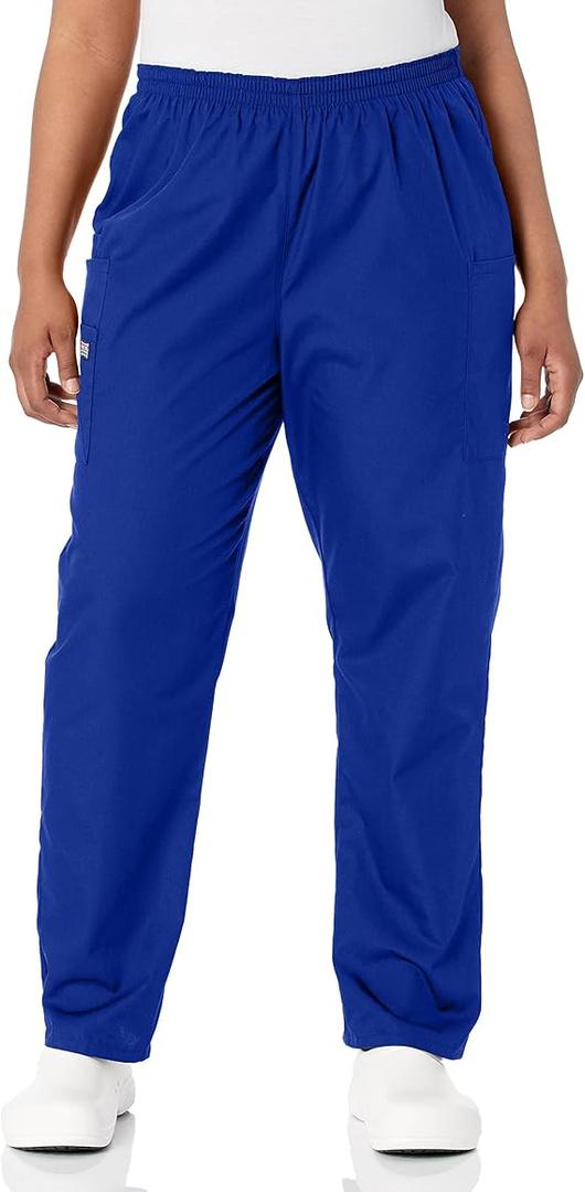 Cherokee Scrubs for Women Cargo Pant Natural Rise Tapered Pull-On Bottom with 4 Pockets, Fade Resistant Fabric - 4200
M