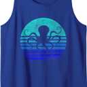 Retro Octopus Silhouette Tank Top S 