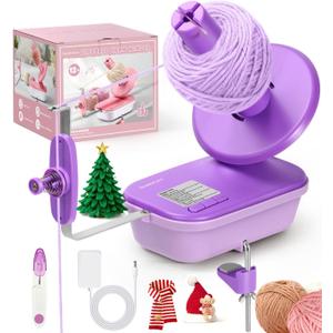 Electric Yarn Winder for Crocheting High Speed, Upgrade Three Gears Adjustable 4-10oz Large Capacity Automatic Yarn Ball Winder, Yarn Spinner