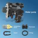 Electric Engine Water Pump Thermostat Housing Assembly Compatible with Audi A3 A4 A5 A6 Q3 Q5 TT Allroad VW Passat Jetta Golf GTI CC Beetle Replaces 06H121026DD 06H121026CQ 06H121026AB
