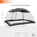Screen House 13x9 Ft Canopy Tent Sun Shade Shelter Perfect for Outdoor Activities, Shale Gray