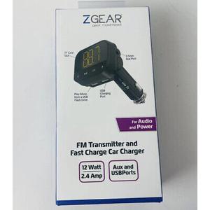 ZGear FM Transmitter and Fast Charging Car Charger 12 watt 2.4 ...