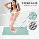 Nonslip Bathtub Mat, Anti Slip Bath Mat 0.6" Extra Thick, Quick Dry Bath Tub Anti Slip Shower Mat, Loofah Non-Slip Bath Mat for Tub Bathroom Pool Kitchen Entryway Home Hotel(Blue 24x27)