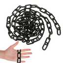 1/3'' x 10Ft Long Black Chain for Hanging, Heavy Duty Black Chain Link Porch Swing Chain Decorative Chain for Fence, Hanging, Security Lock Chain