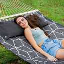 ANOW Double Hammock with Stand Included, 2 Person Hammock with Stand for Outside, 450 LBS Weight Capacity, Gray Cube