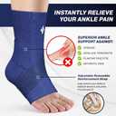 NEENCA Ankle Brace for Women & Men, Ankle Support with Compression Wrap, Compression Sleeve for Sprained Ankle, Swelling & Heel Spur Pain, Achilles Tendonitis Pain Relief, X-Large