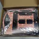 40th Birthday Decorations for Women, 33pcs Black Rose Gold Happy 40th Birthday Banner Crown and Sash Balloons Backdrop Hanging Swirls Paper Fans, 40 Years Old Party Supplies Kit