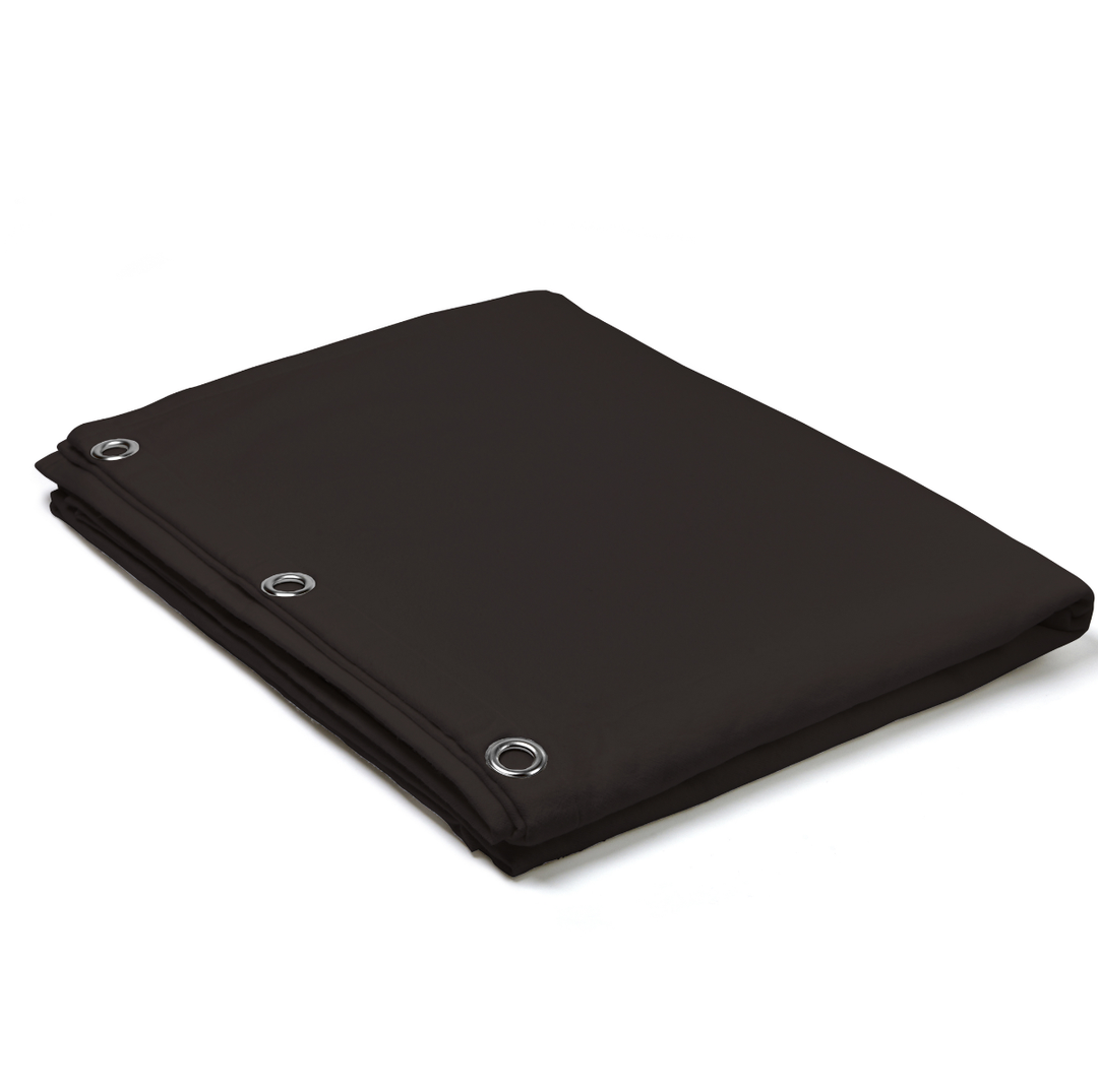 OEKO-TEX Outdoor 100% Blackout Waterproof Faux Linen Outdoor Curtain, Size 69x87" inches