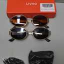 livho 2025 Trendy Oval Sunglasses - Stylish Polarized Shades for Everyday - Retro Metal Frames