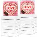 50 Pack 6 x 6 x 1.25 Inch Cookies Boxes with Full Clear Window Bakery Boxes Chocolate Covered Ores Box Treat Macaron Box for Wedding Party