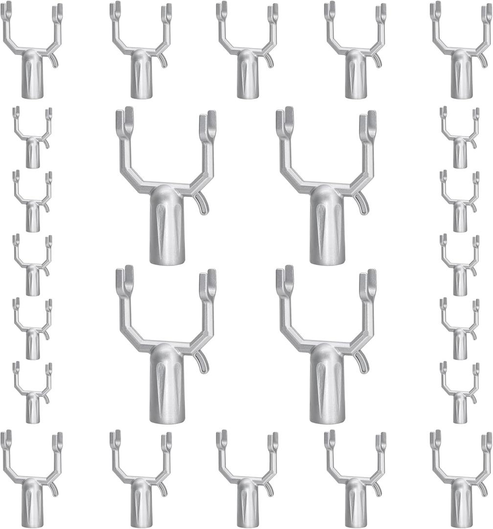 24 Pcs Tree Branch Support Metal Tree Crutch Support Device Leaning Straightening Kit Propping Up Branch Spreaders Fruits Stakes Broom Pole Anchor 0.75" Round Pipe Garden Yard Silver