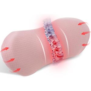 Lumbar Support Pillow for Office Chair, Memory Foam Lumbar Pillow for Lower Back Pain Relief (Pink)