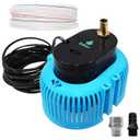 EDOU Direct Submersible Pool Cover Pump | Reliable 850 GPH Max Flow 75 W Includes 16' Kink-Proof Drainage Hose, 2 Adapters Ideal for draining from Above Ground and inground (Blue)