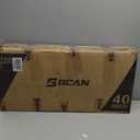 BCAN SP2 40" Foldable Mini Trampoline Max Load 330lbs, Fitness Rebounder with Adjustable Foam Handle, Exercise Trampoline for Adults Indoor/ Garden Workout | FED Fitness, Black Red