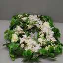 24 Inch Spring Summer Wreaths for Front Door, Spring Wreath,Summer Door Wreaths Outside,Large Floral Flowers Wreath with White Hydrangea for All Seasons Indoor Outdoor Home Decor