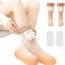 Electric Heating Socks for Kids and Women, Upgraded Battery Cute Socks, 3 Heating Levels & 3D Heat Around Foot, Perfect Winter Fuzzy Warmth