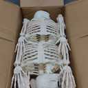 JOYIN 2PCS 36" Halloween Skeleton Decor, 3FT Full Body Stayable Movable Joints, Posable Hanging Skeletons for Halloween Decoration, Yard, Graveyard, Haunted House Props, Spooky Scene Party Favor (Yellow)