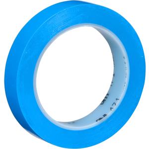 3M Vinyl Tape 471, Versatile, Clean Removal, Blue Color, 5.2 mil, 3/4 in x 36 yd, 48 Rolls/Case