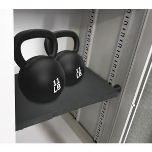 Adjustable Locker Organizer Shelf, 30LB Load-Bearing Metal Locker Shelf for Schools, Offices, Gyms, Locker Shelf Expandable to Fit Your Locker 11-18” (1, Black)