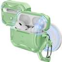 ESR for AirPods Pro 2nd Generation Case, Compatible with Airpods Pro Case 2nd/1st Gen (2023/2022/2019), Compatible with MagSafe, Powerful Drop Protection, Magnetic Lid with Cleaner Kit, Light Green