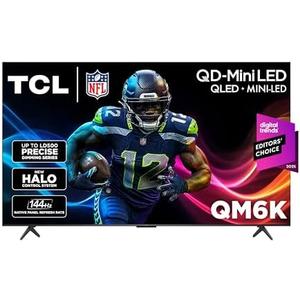 Amazon.com: TCL 75 Inch Class QM6K Series | Mini LED QLED 4K HDR | 75QM6K, 2025 Model | 120HZ-144HZ High Brightness Smart Google TV Dolby Atmos Onkyo Audio | Voice Remote Alexa Gaming Streaming Television : Electronics