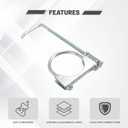 Exhaust Clamp With Hanger fit 3" Exhaust Pipe, Universal Clamp On Exhaust Hanger-2PCS