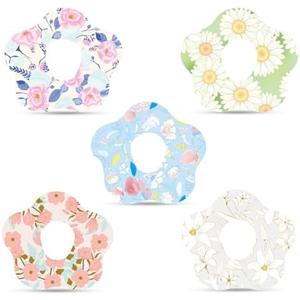 25pcs Adhesive Patches for Dexcom G7, Waterproof CGM Over Patch with Hole, Sensor Monitor Covers Breathable, Flower Medical Tape Sticker for Dexcom Accessories(5 Styles)