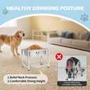 1.25 Gallon Elevated Large Dog Water Bowl, 10.23" Raised Stainless Steel Bowl for Medium Large Breed, Elevated Dog Water Bowl with Full Metal Stand, Easy to Clean and Assemble for Indoor Outdoor