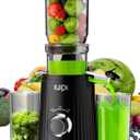 Cold Press Juicer, Slow Masticating Juicer Machines for Whole Vegetable and Fruit, 4.3" Feed Chute, BPA Free, Quiet Easy Clean Juicer to Unlock Fresh & Nutritious Juices (Black)
