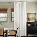 Thick Linen Semi Sheer Curtains 90 Inches Long for Living Room Bedroom Light Filtering Beige Off White Textured Burlap Pinch Pleated Curtains 90 Length Hooks Rings Back Tab for Sliding Door 2 Panels