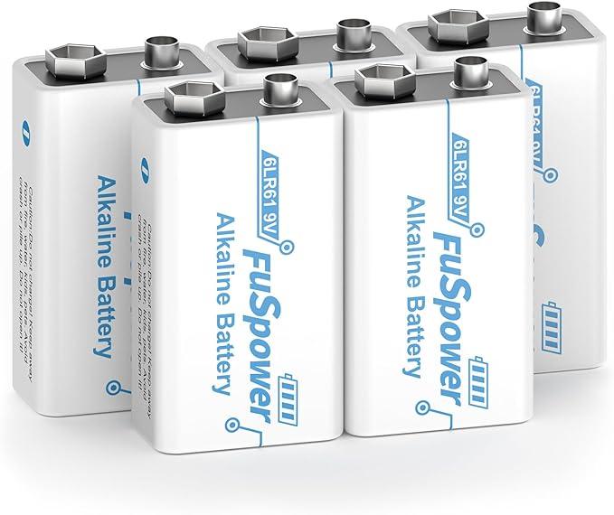 9V Batteries 9 Volt 6LR61 Alkaline Battery with Long-Lasting Power 10 Year Shelf Life for Smoke Detectors Guitar Pickups Microphones 11 Pack 9V Batteries 9 Volt 6LR61 Alkaline Battery with Long-Lasting Power 10 Year Shelf Life for Smoke Detectors Guitar Pickups Microphones 11 Pack