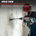 DAYDOOR 3-1/2'' (90mm) Concrete Hole Saw with SDS Plus Shank Adapter, Tungsten Carbide Tipped Masonry Hole Saw, Heavy Duty Concrete Core Drill Bit for Brick, Cement Wall, and Stone