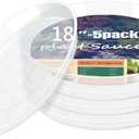 18 Inch Clear Plant Saucer, 5 Pack Durable Plastic Water Catcher Trays for Flower Pots, Plant Drip Trays for Indoor Outdoor Planter