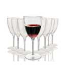 Oojami Elegant Plastic Champagne Flutes - 32 PCS, 7.8oz Disposable & Reusable Wine Glasses - Perfect for Home, Parties, Weddings, Birthdays & Celebrations (32, Clear)