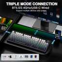 AULA F99 Pro Wireless Mechanical Keyboard with Knob,Gasket Structure,Tri-Mode BT5.0/USB-C/2.4GHz Hot Swappable Keyboard,Creamy Sound,RGB Backlit PBT Keycaps Computer Gaming Keyboards