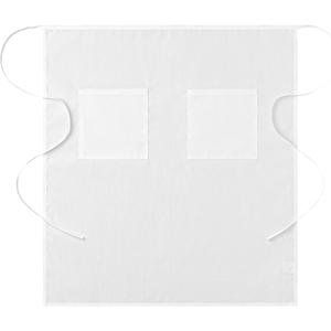 Bistro Waist Apron with Dual Pockets Adjustable Long Chef Apron for Kitchen, Restaurant & Caf (Wite)